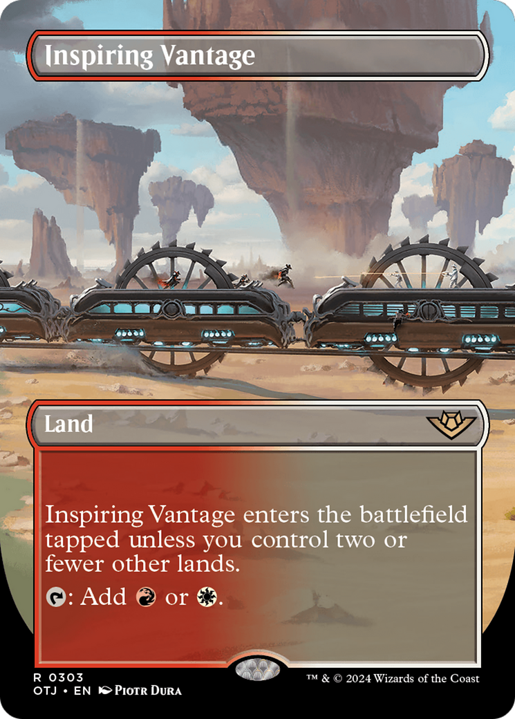 Inspiring Vantage (OTJ-303) - Outlaws of Thunder Junction (Borderless) Foil [Rare]