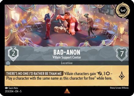 Bad-Anon - Villain Support Center (203/204) - Shimmering Skies Cold Foil [Rare]