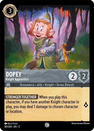 Dopey - Knight Apprentice (181/204) - Shimmering Skies Cold Foil [Common]