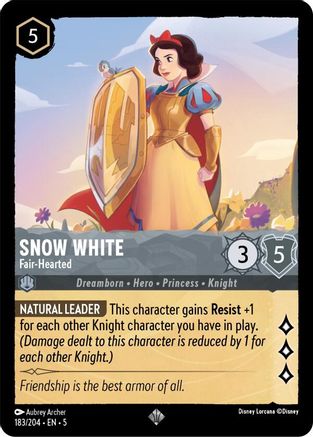Snow White - Fair-Hearted (183/204) - Shimmering Skies Cold Foil [Super Rare]