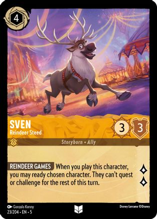 Sven - Reindeer Steed (23/204) - Shimmering Skies Cold Foil [Uncommon]