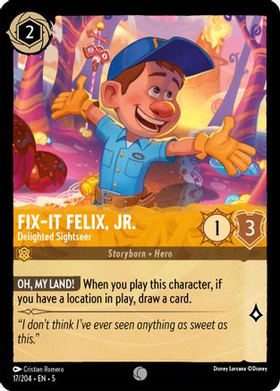 Fix-It Felix, Jr. - Delighted Sightseer (17/204) - Shimmering Skies Cold Foil [Common]