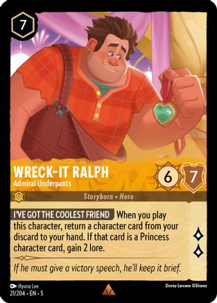 Wreck-It Ralph - Admiral Underpants (21/204) - Shimmering Skies Cold Foil [Rare]