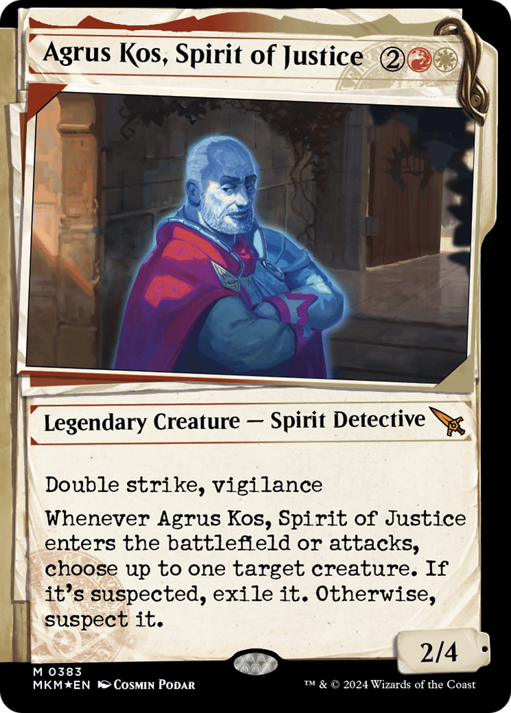 Agrus Kos, Spirit of Justice (MKM-383) - Murders at Karlov Manor: (Showcase) Foil [Mythic]