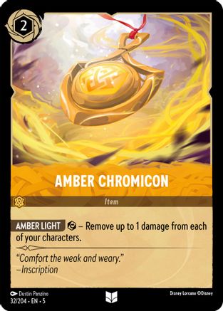 Amber Chromicon (32/204) - Shimmering Skies Cold Foil [Uncommon]