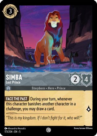 Simba - Lost Prince (173/204) - Shimmering Skies Cold Foil [Common]