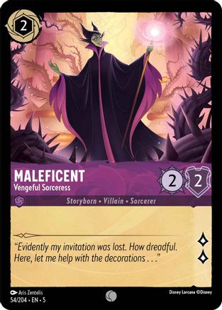 Maleficent - Vengeful Sorceress (54/204) - Shimmering Skies Cold Foil [Common]
