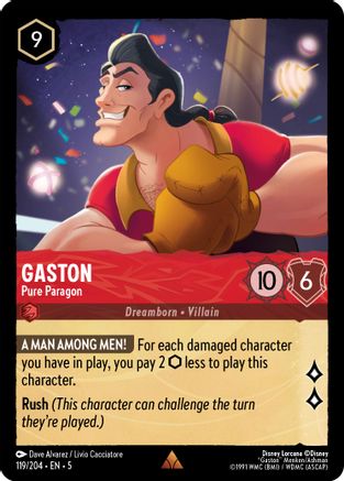 Gaston - Pure Paragon (119/204) - Shimmering Skies Cold Foil [Rare]