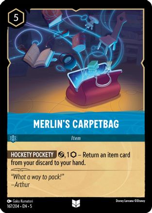 Merlin's Carpetbag (167/204) - Shimmering Skies Cold Foil [Uncommon]