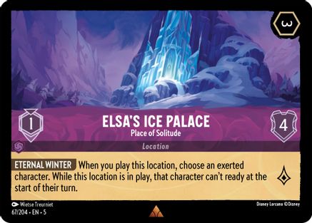 Elsa's Ice Palace - Place of Solitude (67/204) - Shimmering Skies Cold Foil [Rare]