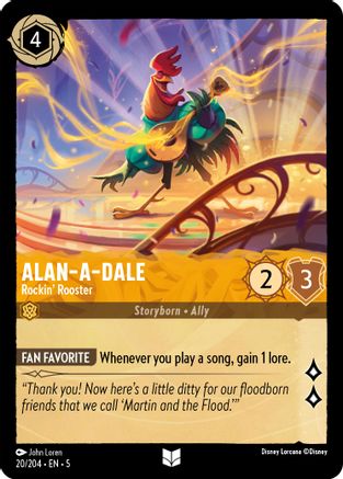 Alan-A-Dale - Rockin' Rooster (20/204) - Shimmering Skies Cold Foil [Uncommon]