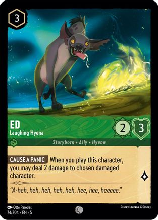 Ed - Laughing Hyena (74/204) - Shimmering Skies Cold Foil [Common]