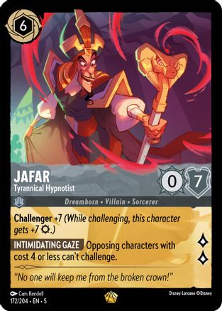Jafar - Tyrannical Hypnotist (172/204) - Shimmering Skies Cold Foil [Legendary]