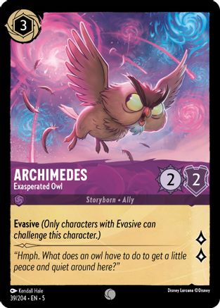 Archimedes - Exasperated Owl (39/204) - Shimmering Skies Cold Foil [Common]