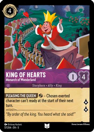 King of Hearts - Monarch of Wonderland (57/204) - Shimmering Skies Cold Foil [Uncommon]
