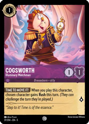 Cogsworth - Illuminary Watchman (37/204) - Shimmering Skies Cold Foil [Common]