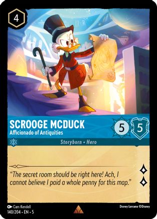 Scrooge McDuck - Afficionado of Antiquities (140/204) - Shimmering Skies  [Rare]