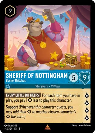 Sheriff of Nottingham - Bushel Britches (145/204) - Shimmering Skies Cold Foil [Rare]