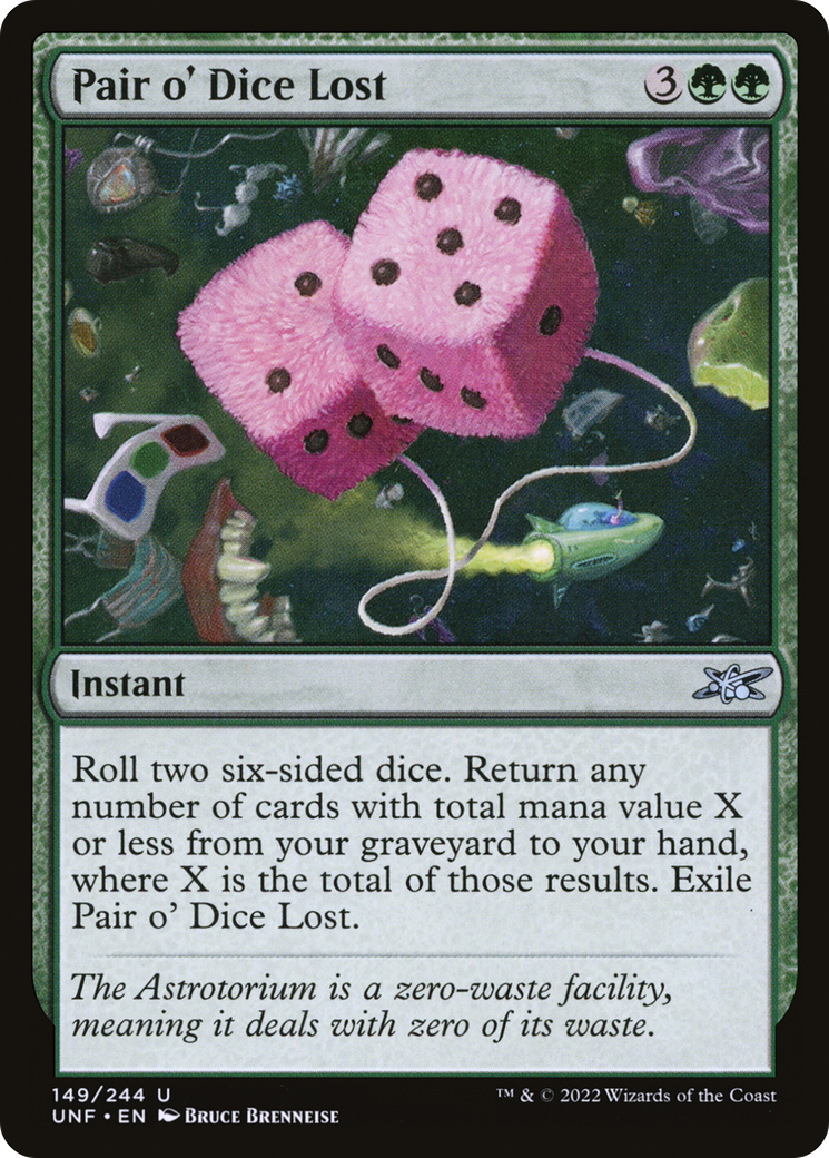 Pair o' Dice Lost (UNF-149) - Unfinity Foil [Uncommon]