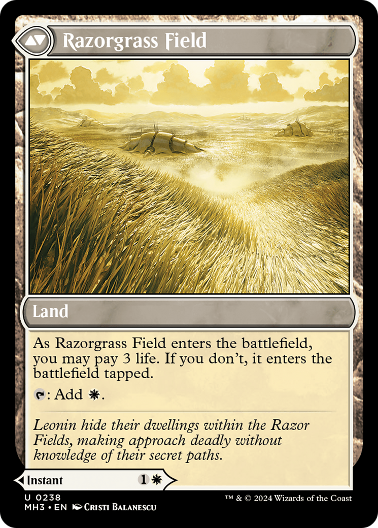 Razorgrass Ambush // Razorgrass Field (MH3-238) - Modern Horizons 3 [Uncommon]