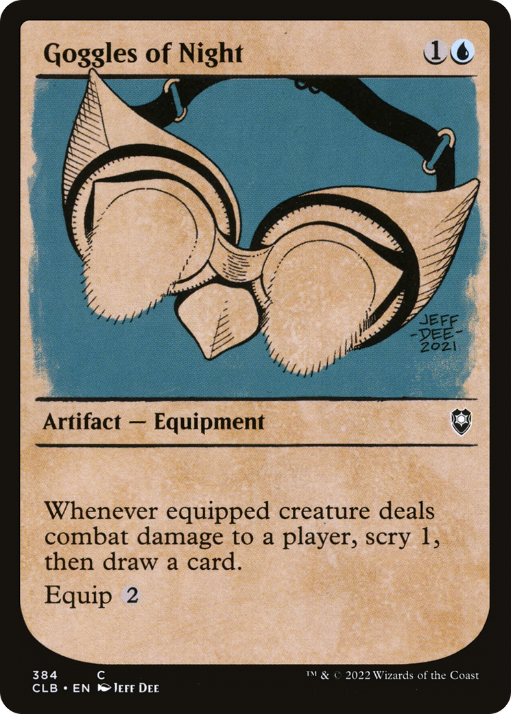 Goggles of Night (CLB-384) - Commander Legends: Battle for Baldur's Gate: (Showcase) Foil [Common]