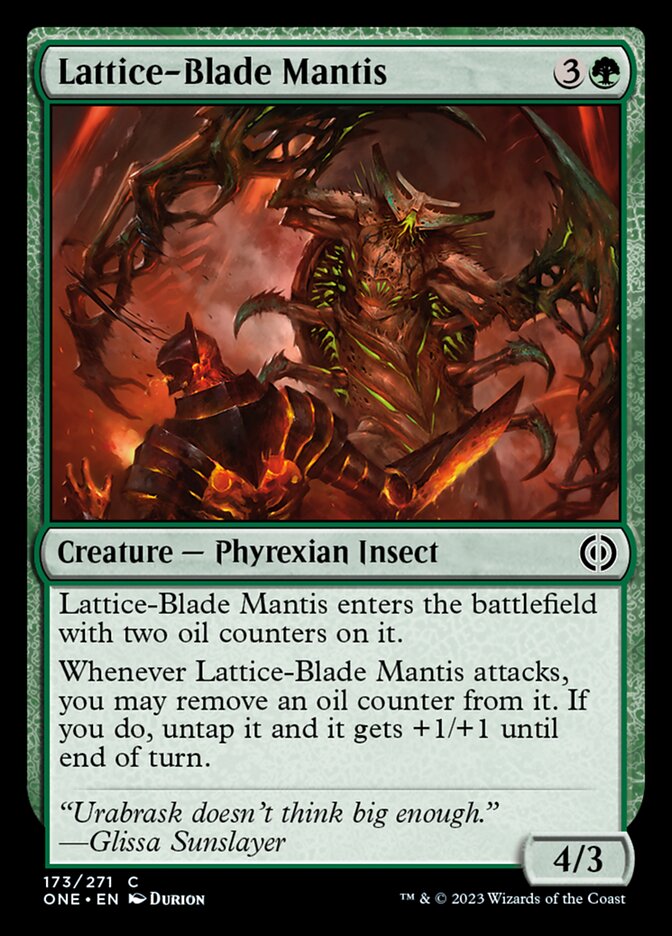 Lattice-Blade Mantis (ONE-173) - Phyrexia: All Will Be One [Common]