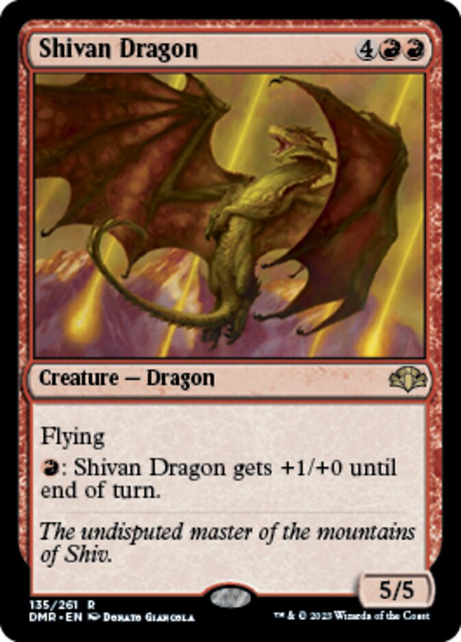 Shivan Dragon (DMR-135) - Dominaria Remastered [Rare]