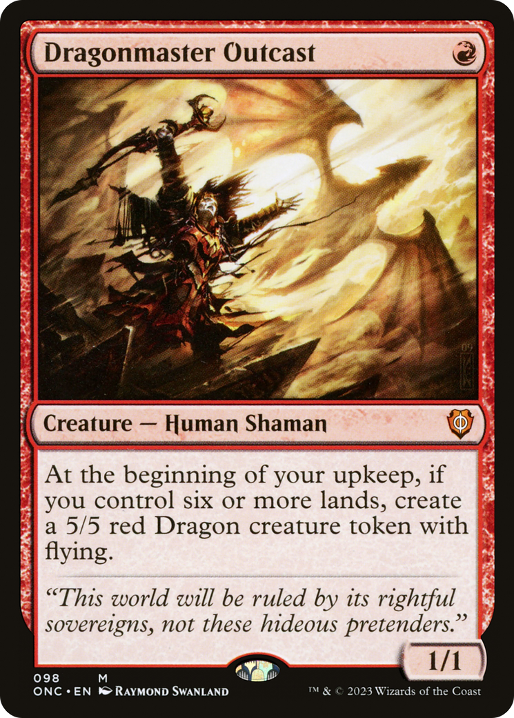 Dragonmaster Outcast (ONC-098) - Phyrexia: All Will Be One Commander [Mythic]