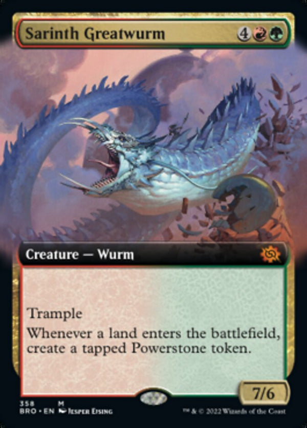 Sarinth Greatwurm (BRO-358) - The Brothers' War: (Extended Art) [Mythic]