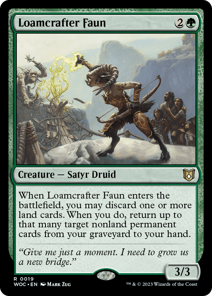 Loamcrafter Faun (WOC-019) - Wilds of Eldraine Commander [Rare]