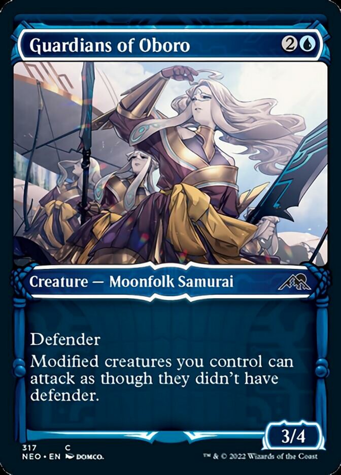 Guardians of Oboro (NEO-317) - Kamigawa: Neon Dynasty: (Showcase) [Common]