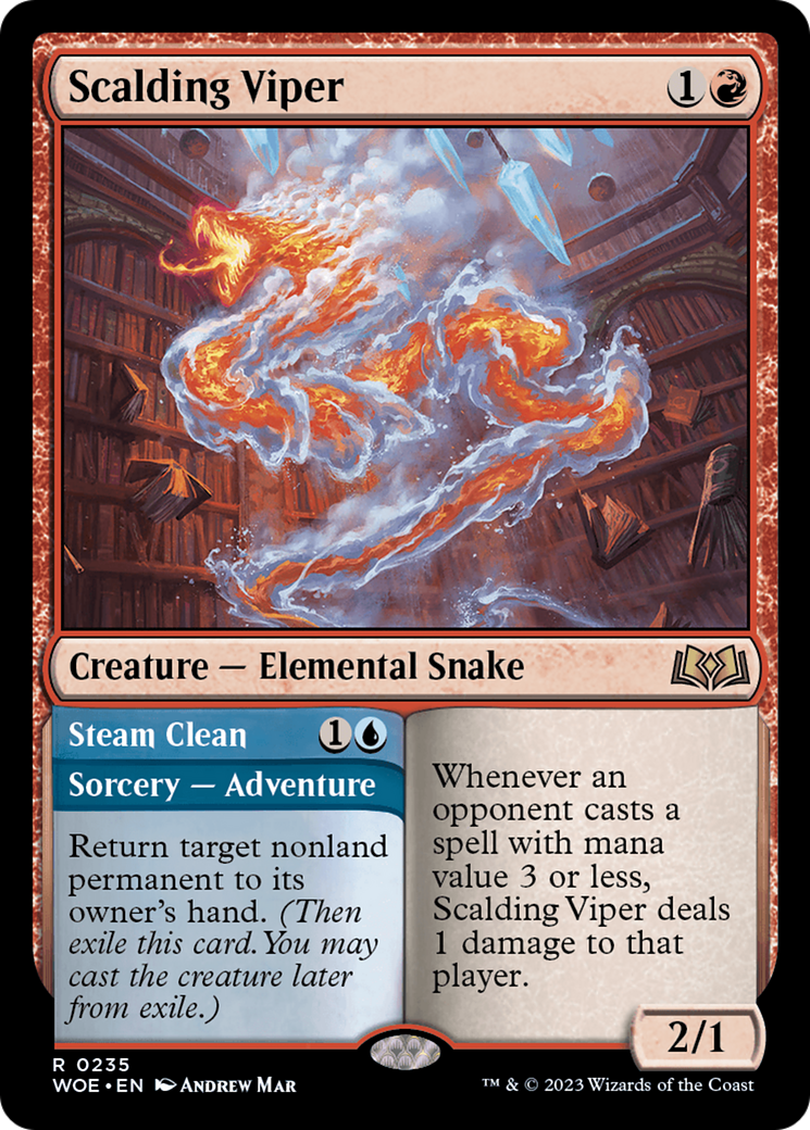 Scalding Viper // Steam Clean (WOE-235) - Wilds of Eldraine [Rare]