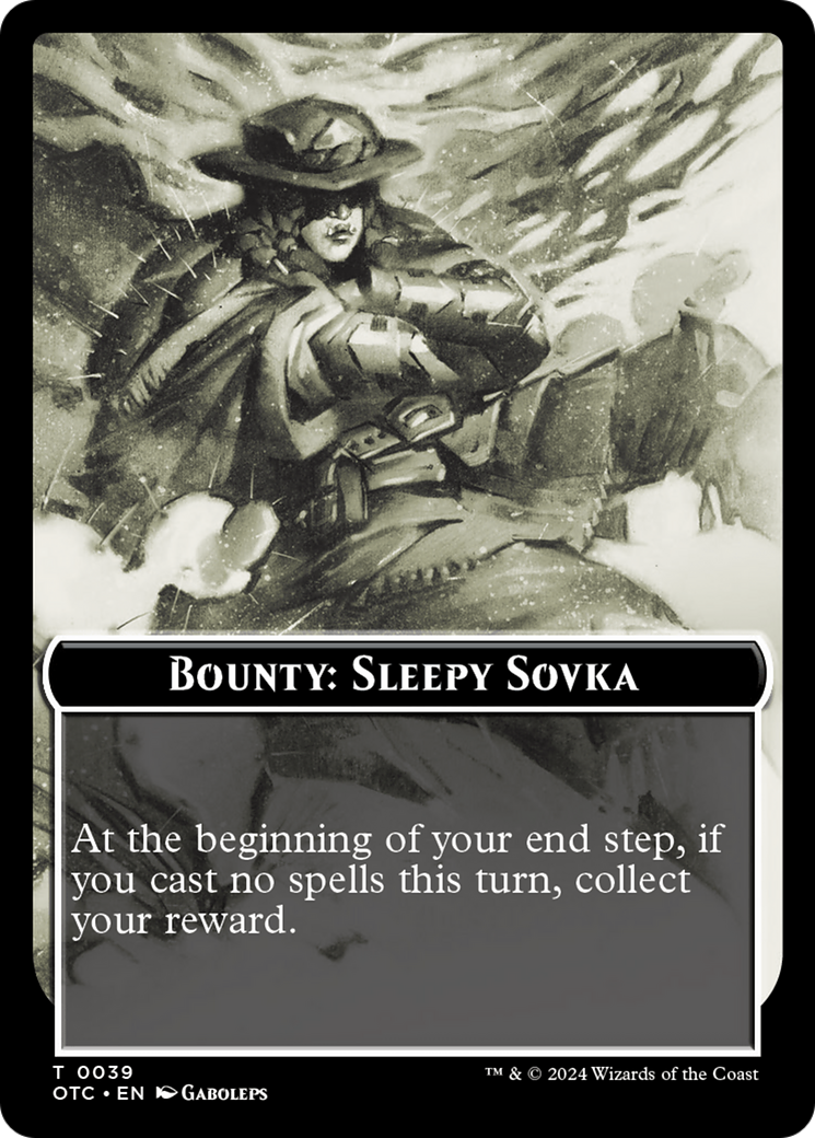 Bounty: Sleepy Sovka // Wanted! (TOTC-039) - Outlaws of Thunder Junction Commander Tokens [Common]