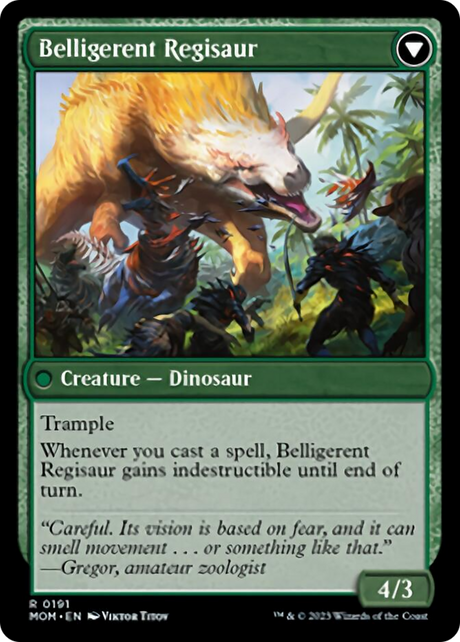 Invasion of Ixalan // Belligerent Regisaur (MOM-191) - March of the Machine [Rare]
