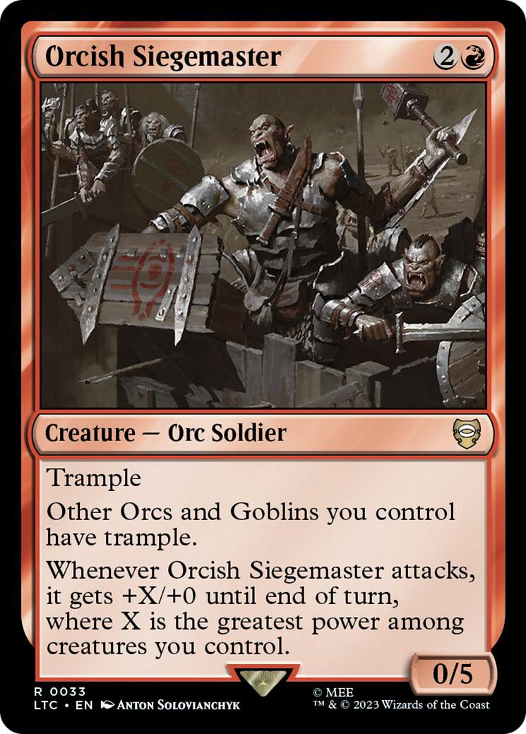 Orcish Siegemaster (LTC-033) - Tales of Middle-earth Commander [Rare]