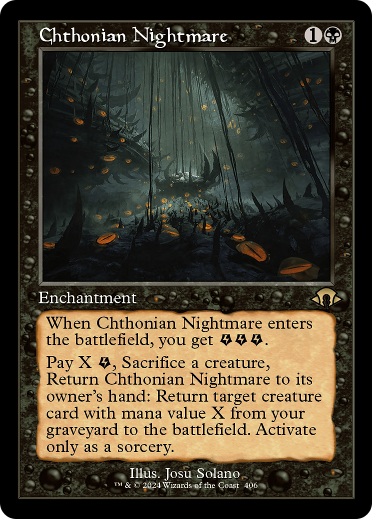 Chthonian Nightmare (MH3-406) - Modern Horizons 3 Foil [Rare] Retro Frame