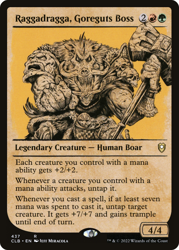 Raggadragga, Goreguts Boss (CLB-437) - Commander Legends: Battle for Baldur's Gate: (Showcase) [Rare]