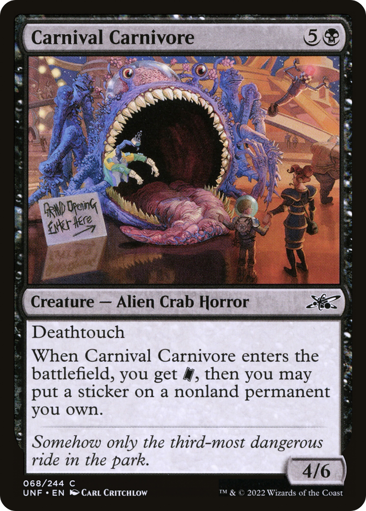 Carnival Carnivore (UNF-068) - Unfinity Foil [Common]