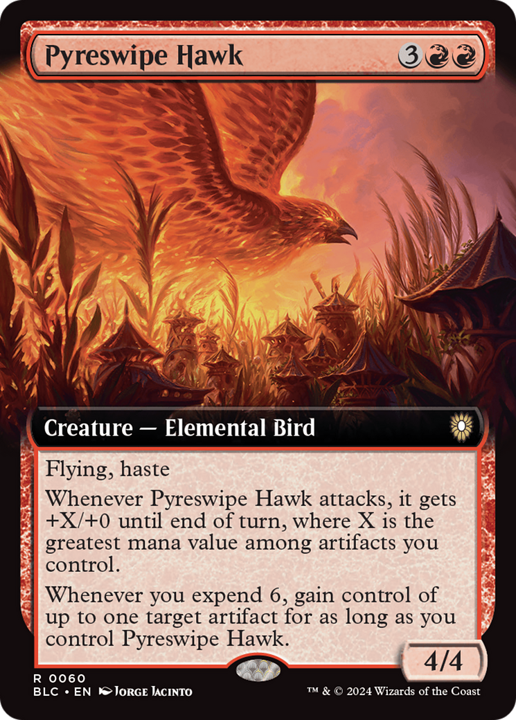 Pyreswipe Hawk (BLC-060) - Bloomburrow Commander [Rare]