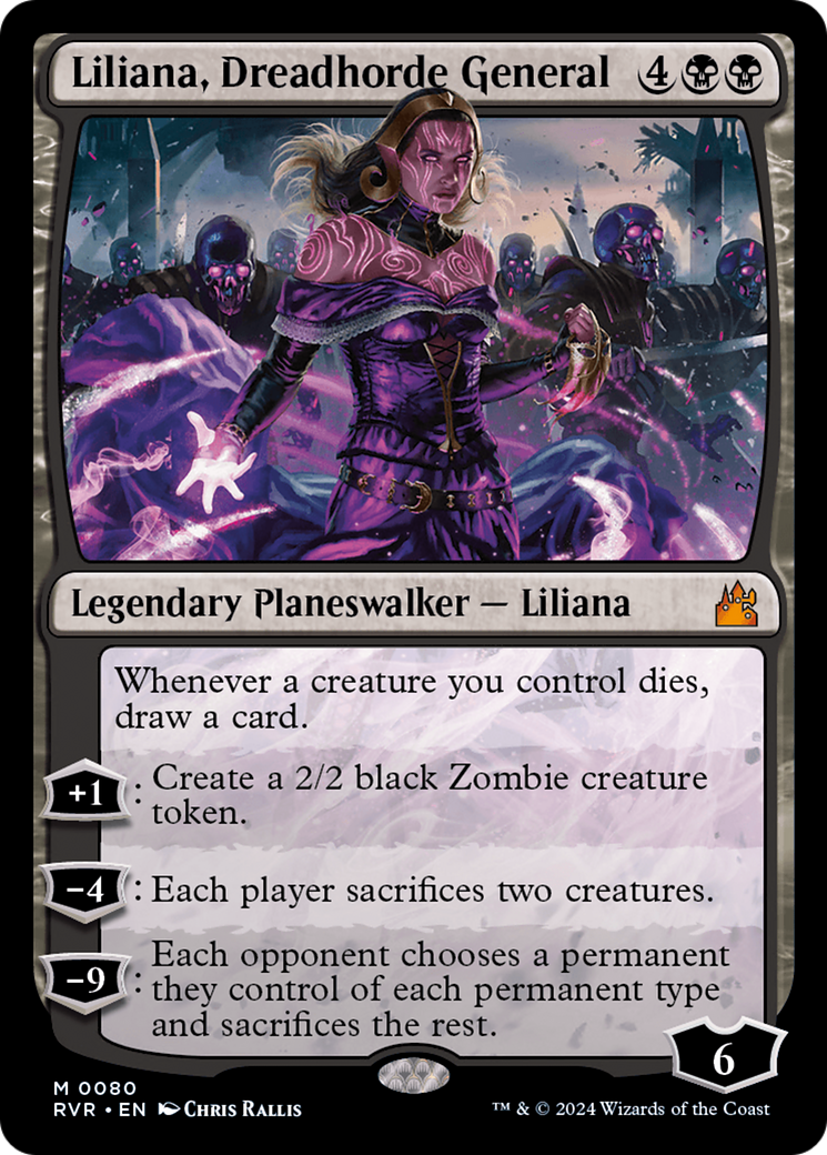 Liliana, Dreadhorde General (RVR-080) - Ravnica Remastered [Mythic]