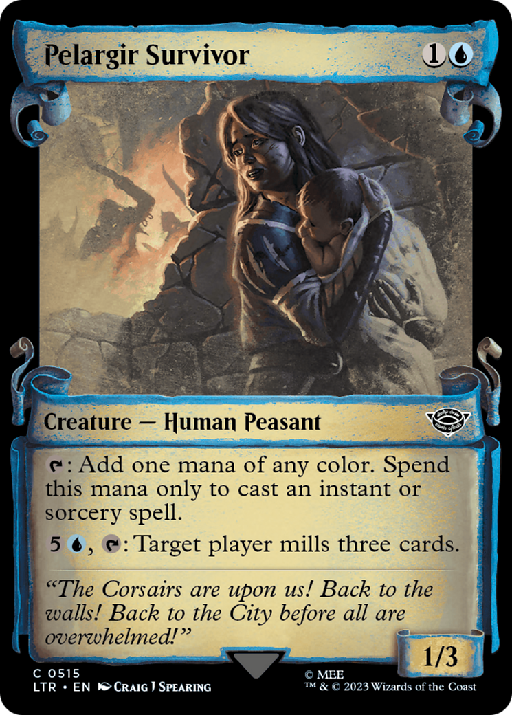 Pelargir Survivor (LTR-515) - The Lord of the Rings: Tales of Middle-earth: (Showcase) Scroll Foil [Common]