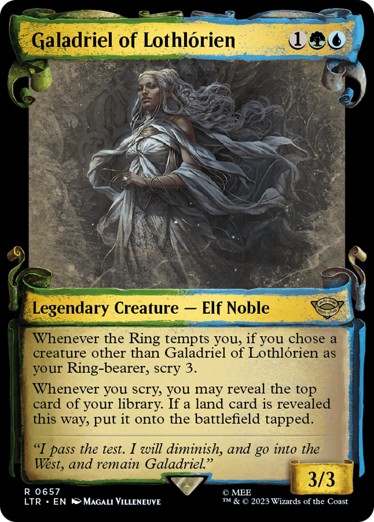 Galadriel of Lothlórien (LTR-657) - The Lord of the Rings: Tales of Middle-earth: (Showcase) Scroll Foil [Rare]