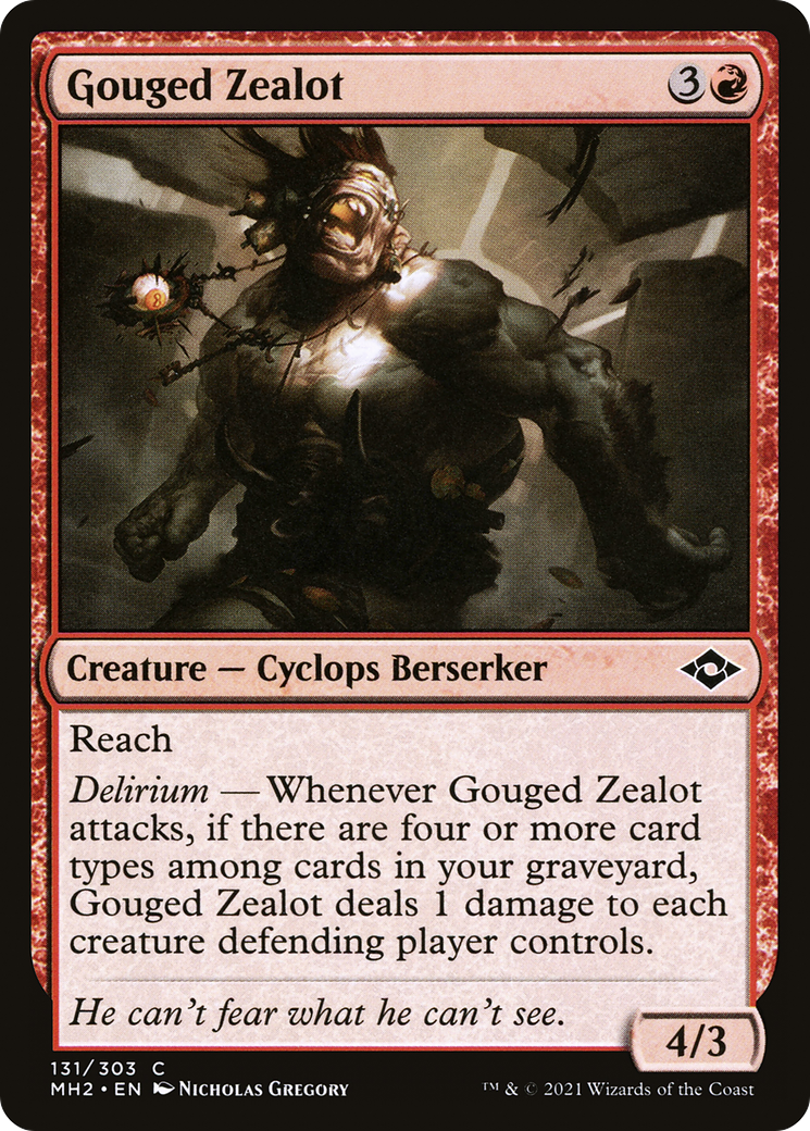Gouged Zealot (MH2-131) - Modern Horizons 2 [Common]