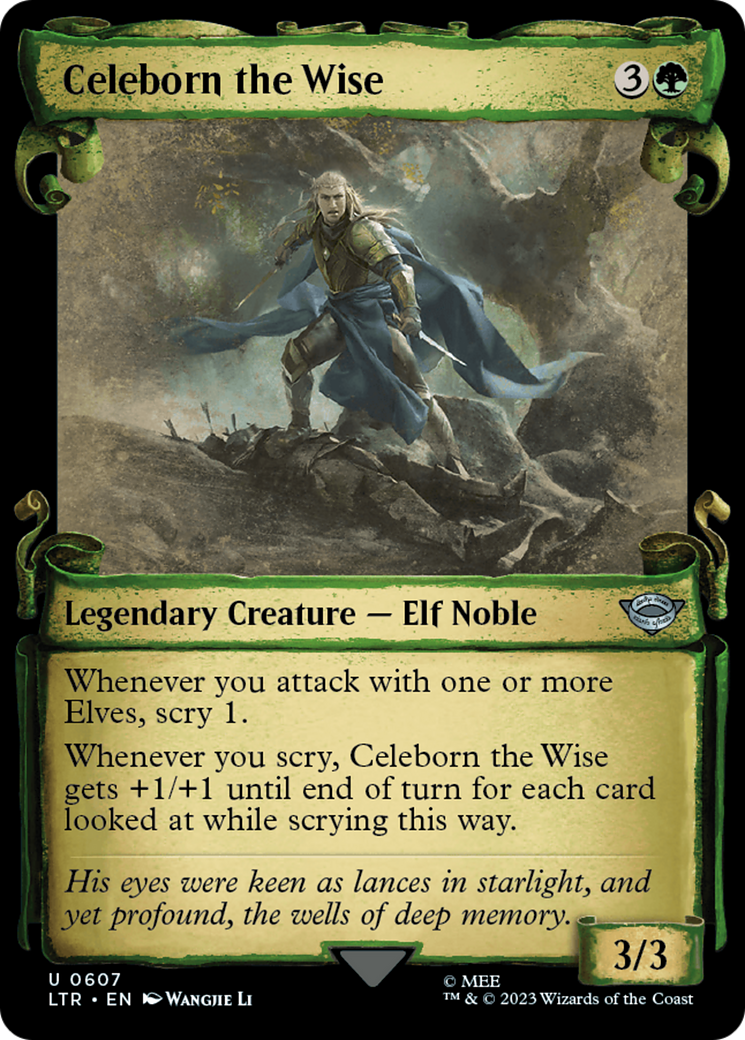 Celeborn the Wise (LTR-607) - The Lord of the Rings: Tales of Middle-earth: (Showcase) Scroll [Uncommon]
