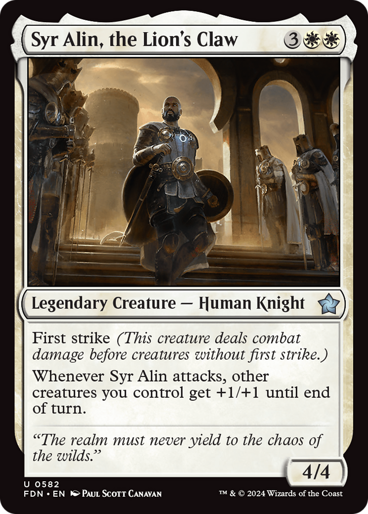 Syr Alin, the Lion's Claw (FDN-582) - Foundations [Uncommon]