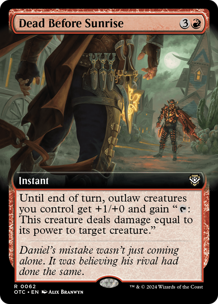 Dead Before Sunrise (OTC-062) - Outlaws of Thunder Junction Commander: (Extended Art) [Rare]