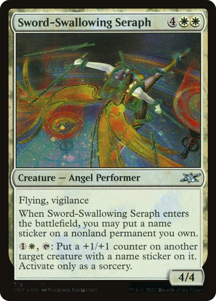 Sword-Swallowing Seraph (UNF-316) - Unfinity Galaxy Foil [Uncommon]
