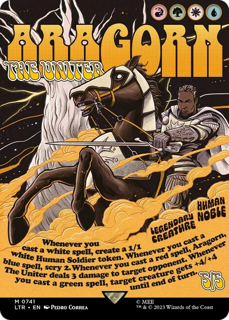 Aragorn, the Uniter (LTR-741) - The Lord of the Rings: Tales of Middle-earth (Borderless) [Mythic]