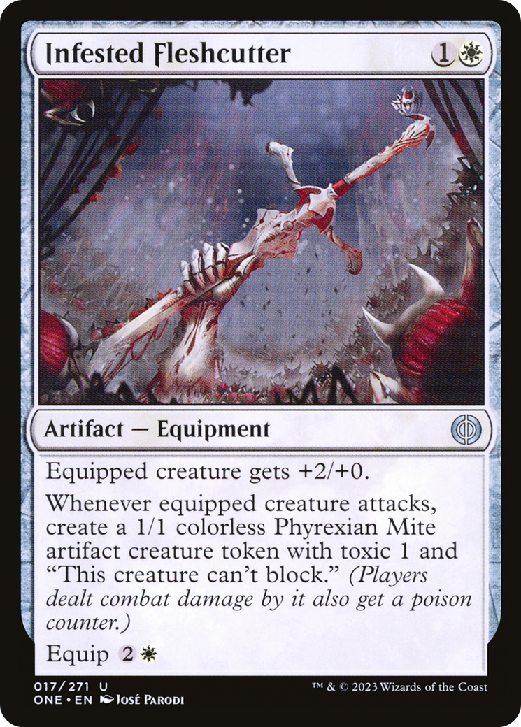 Infested Fleshcutter (ONE-017) - Phyrexia: All Will Be One [Uncommon]