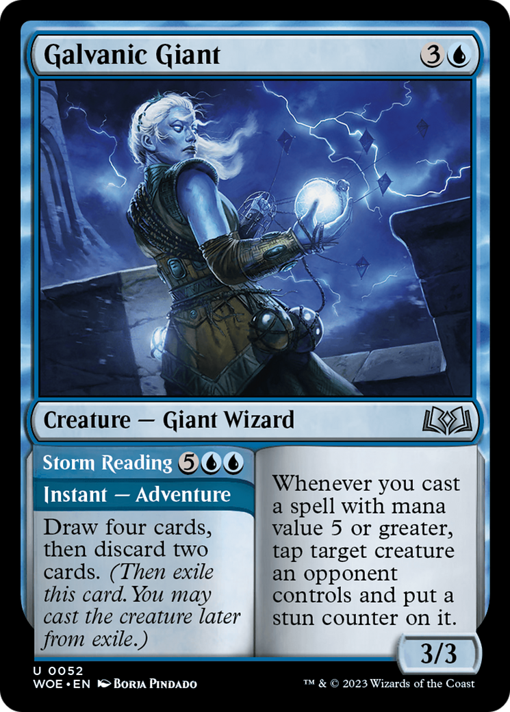 Galvanic Giant // Storm Reading (WOE-052) - Wilds of Eldraine [Uncommon]